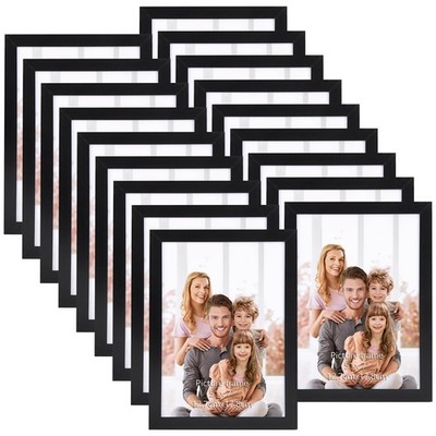 WIFTREY 5x7 Black Picture Frame Bulk 5 x 7 Photo Frames for Wall Hanging or T
