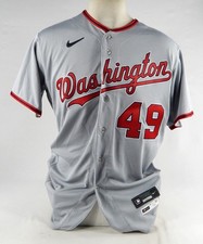 2023 Washington Nationals Alex Colome #49 Game Issued Grey Jersey 46 092