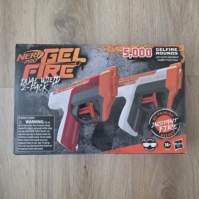 Nerf Pro Gel Fire Dual Wield 2-pack 5000 Gelfire Rounds Hasbro Brand New Sealed