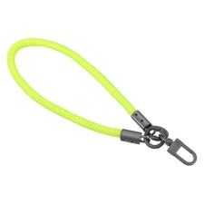 Keychain Wristlet Lanyard 400mm Long Braided Wrist Lanyard Neon Yellow