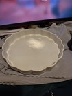 T.G. GREEN "SPECTRUM" 11 INCH WHITE SCALLOPPED CERAMIC PAN MADE IN GRESLEY, UK — photo 1