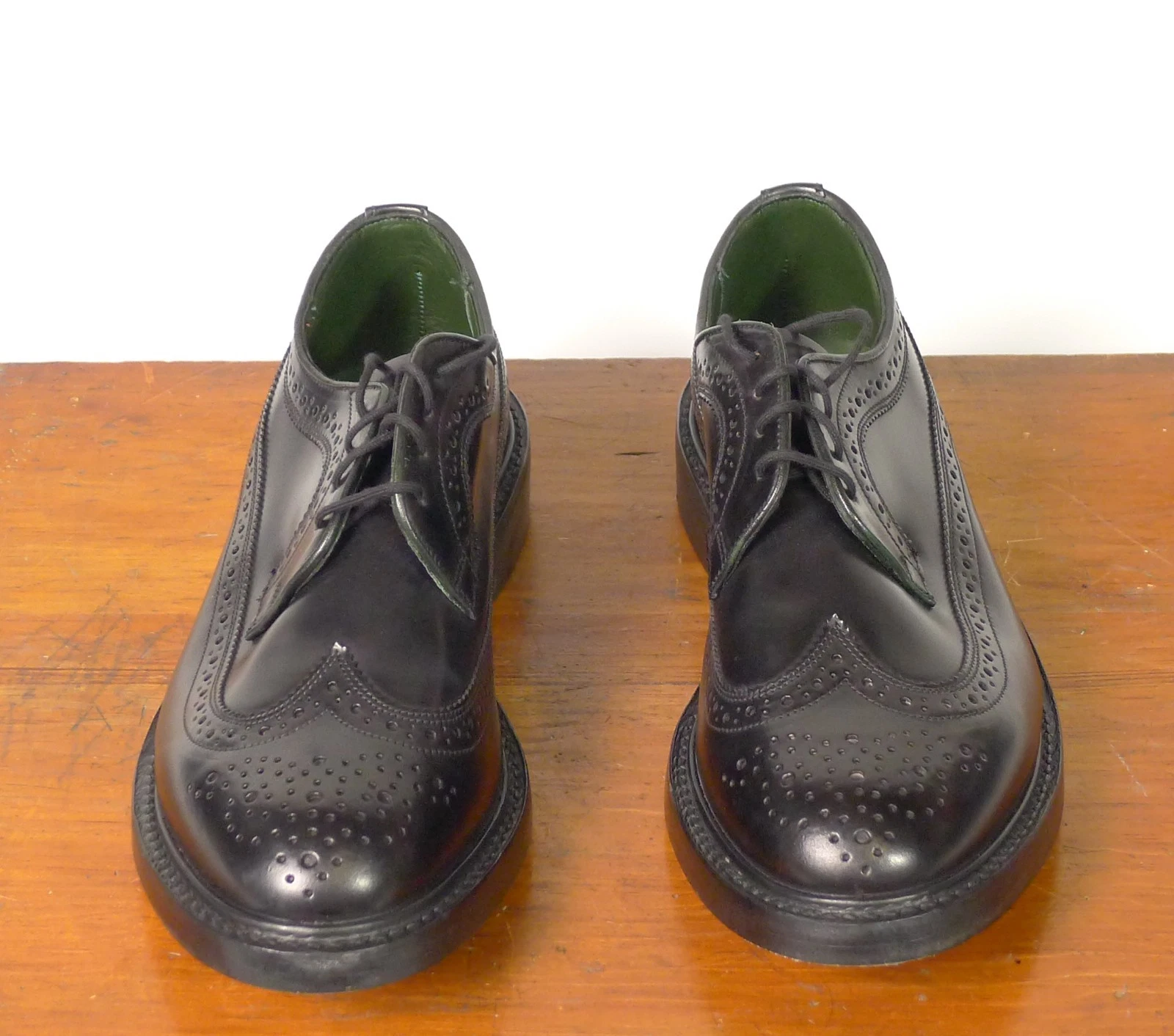 TRICKERS MEN'S BLACK CORDOVAN GOLOSH BROUGE WINGTIP LONGWING SHOES UK 10 NIB