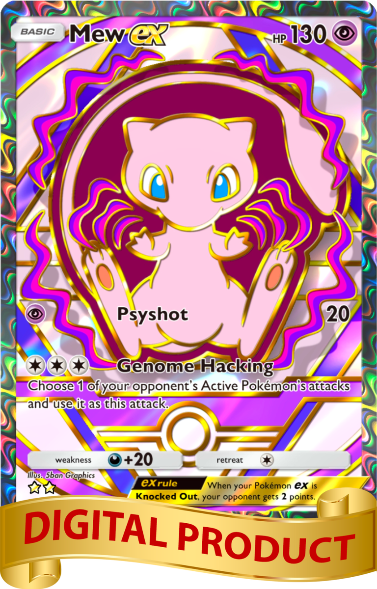 Pokemon Pocket TCG Card 2 Star Full Art Mew EX Deluxe Pack Rare