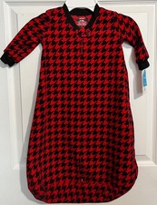 Carter  s Red/Black Fleece Houndstooth Print Sleep Sack Baby Boy Girl 6-9 M NWT