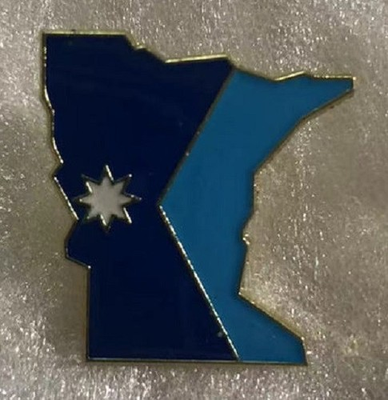 #ad MINNESOTA MAP SHAPED NEW Flag Bike Motorcycle Hat Cap lapel Pin $8.88