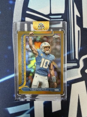 2025 Topps Chrome Justin Herbert Image Variationa /50 Chargers