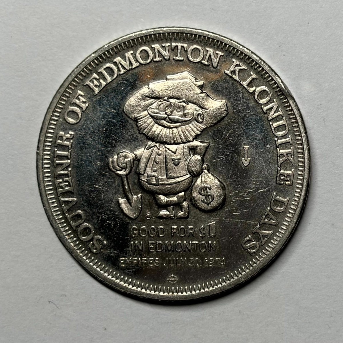 カナダ ビンテージセット 4枚 1974年 希少 Klondike (ゆ Canada Edmonton Alberta 1974 Klondike Dollar Coin Medal Token