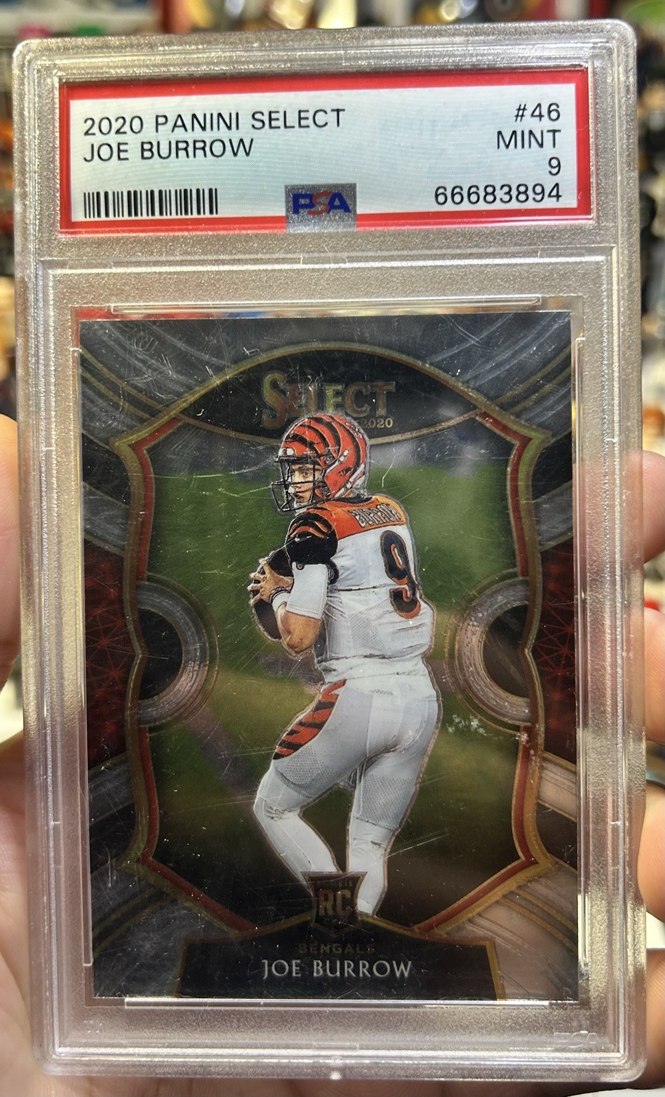 2020 Panini Select Concourse Joe Burrow #46 (RC) PSA MT 9