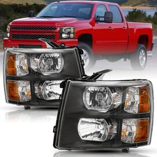 Black Headlights For 2007-2014 Chevy Silverado 1500 2500hd 3500hd Headlamps Lr Black Headlights For 2007-2014 Chevy Silverado 1500 2500hd 3500hd Headlamps Lr