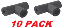 Everbilt 1/2" Pre-Slit Rubber Pipe Insulation Tee, PVC Copper Iron Pipes (10PK)