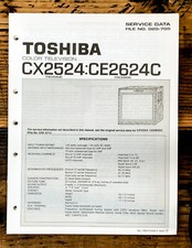 Toshiba CX2524 CE2624C TV Television Service Manual Original 