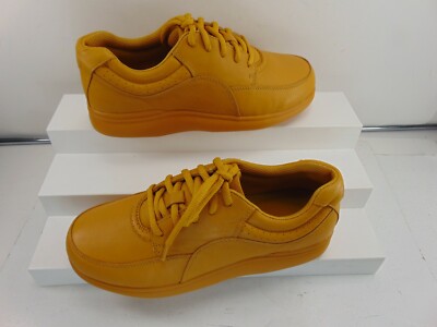 Hush Puppies Power Walker BRAND NEW ORANGE LEATHER ATHLETIC LACE 1/2 M 