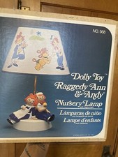 Dolly Toy Raggedy Ann  Andy Nursery Lamp With Night Light