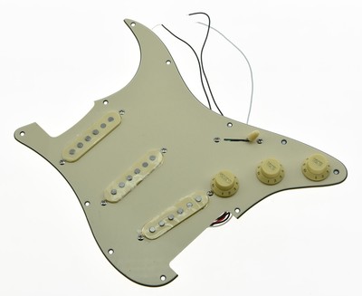 Loaded ST Pickguard Prewired ST SSS Pickguard with Alnico Pickups Aged White
