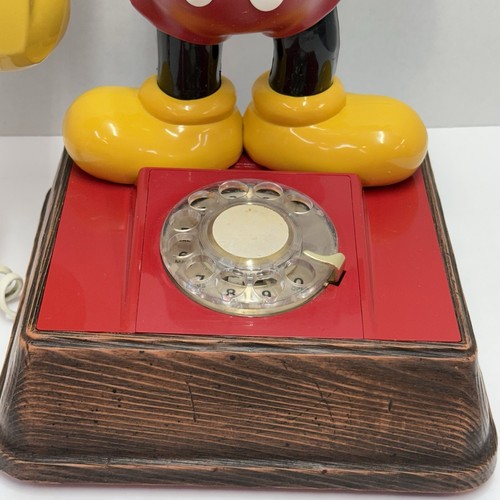 VTG 1976 Mickey Mouse Landline Rotary Dial Telephone 15" Home Disney - Picture 4 of 18