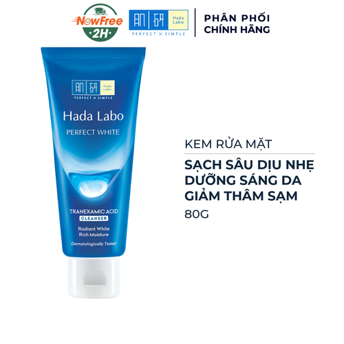 Hada Labo Perfect White Cleanser - Deep Cleaning, Fade Dark Spots, Brighten Skin - Picture 4 of 8