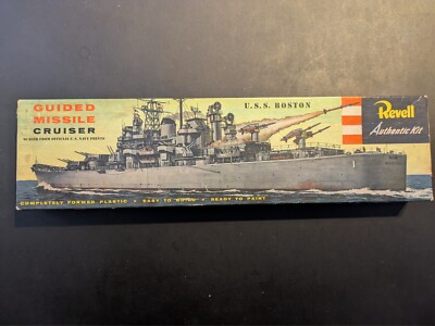 Revell 1956 USS Boston 1/480 FULL HULL, DECALS INCLUDED, RARE ORIGINAL PACKAGING