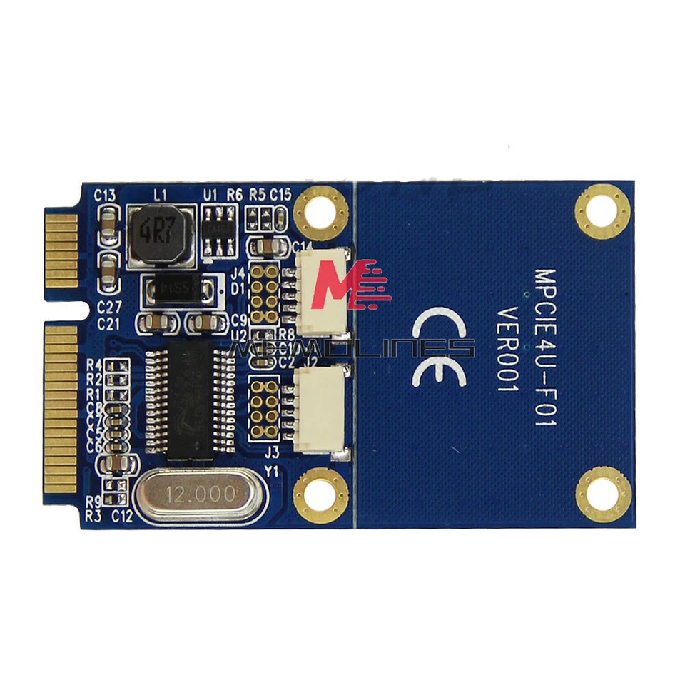 10PCS Mini PCI-E to USB Adapter mPCIe to 5 Pin 2 Ports USB2.0 Converter Card - Image 3 of 4