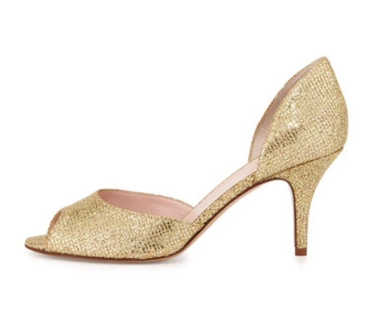 Kate Spade New York Sage G Peep Toe Glitter d'Orsay Pump taglia 10 5