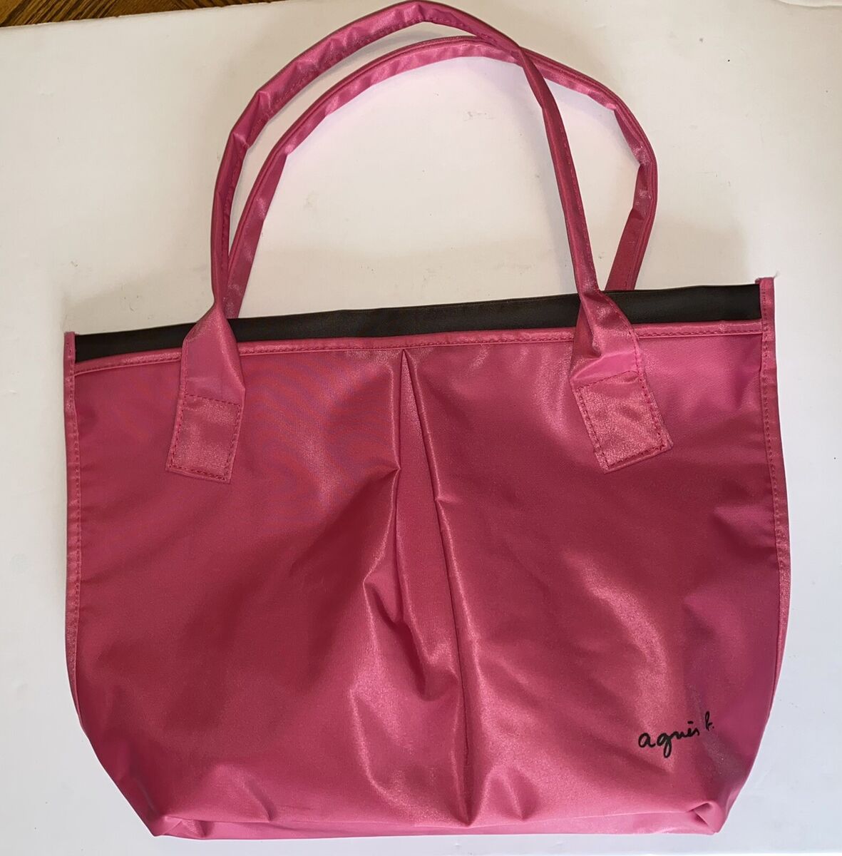 Designer Agnes B Voyage Pink Bag Tote Handbag Purse Satchel