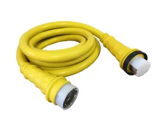 AMP UP 50A 125/250V x 15' Marine Shore Power Boat Cord Yellow 50 15 volt foot ft