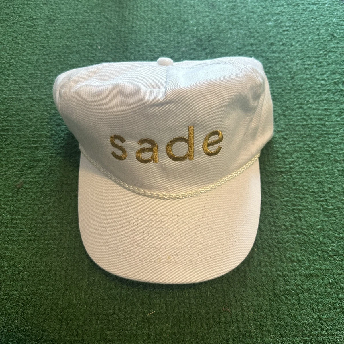 Vintage 1993 SADE Love Deluxe World Tour Snapback Cap Hat White Gold