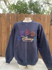 90s Vtg Disney Pro Collection 99 Holes of Golf Embroidered Sweatshirt M RN74566