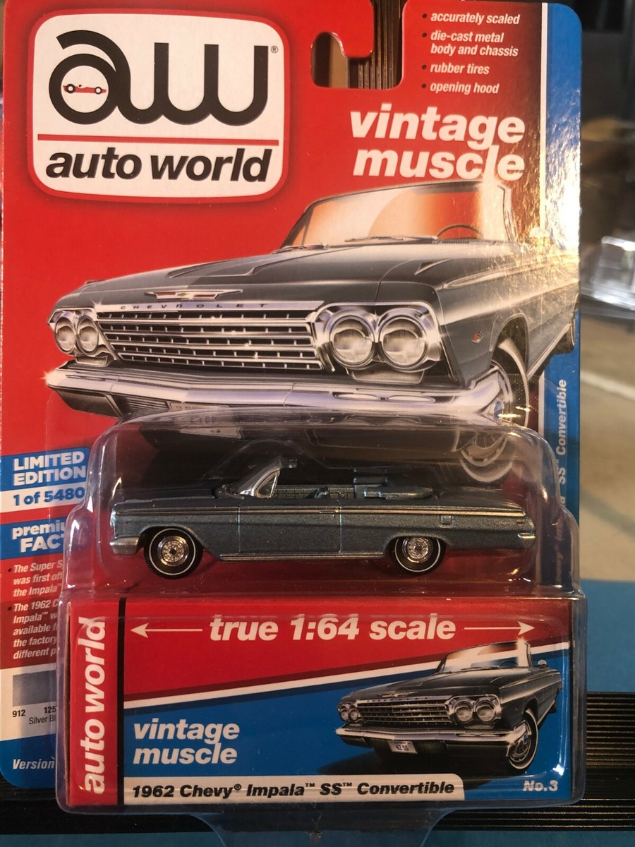 1/64 AUTO WORLD VINTAGE MUSCLE 1962 CHEVROLET IMPALA SS