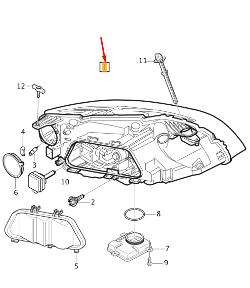 VOLVO V40 Front Right Headlight LHD 31383159 NEW GENUINE | eBay