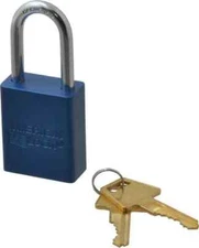 American Lock Keyed Alike Lockout Padlock 1-1/2" Shackle Clearance, 1/4" Shac...