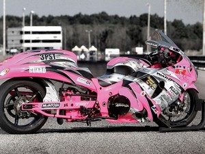 pink chopper bike