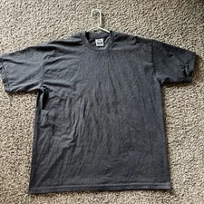 Vtg Blank Black T-shirt Size 2XL Pro Club Heavyweight