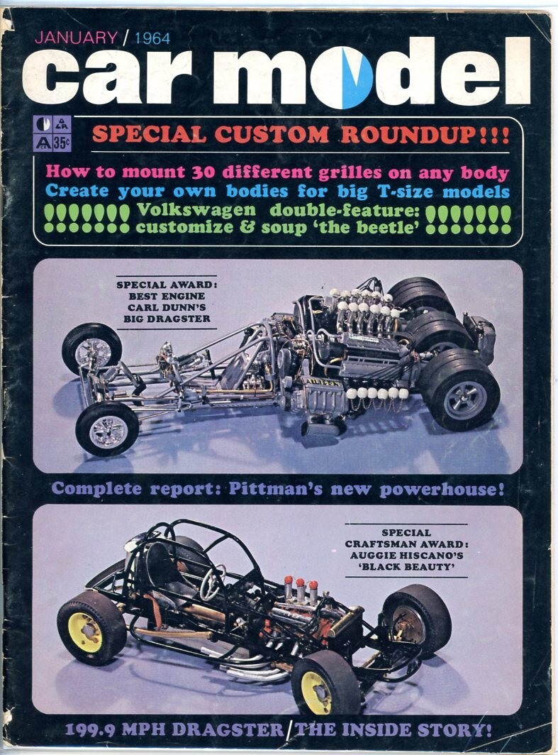 CAR MODEL MAGAZINES...SIX ISSUES FROM 60's NHRA, SCTA, HOT ROD, MODELS