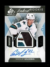 2015 NIKOLAY GOLDOBIN SP GAME USED 4CLR PATCH #/49 ROOKIE AUTO *R1237  