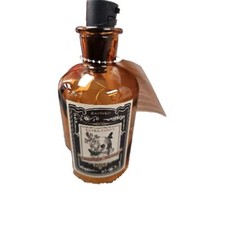 Light Up Potion Bottle CRUSHED SKULL Orange Bottle Halloween 5.4 Inch