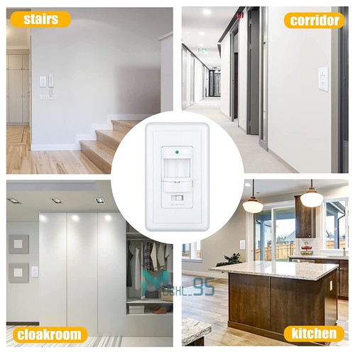 110V Motion Sensor LED Light Switch PIR Occupancy Sensor Single-Pole Wall Switch - Picture 6 of 23