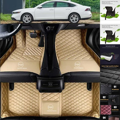 Car Floor Mats For Honda Accord Custom Luxury Carpets Waterproof Cargo Liners - Picture 11 of 31