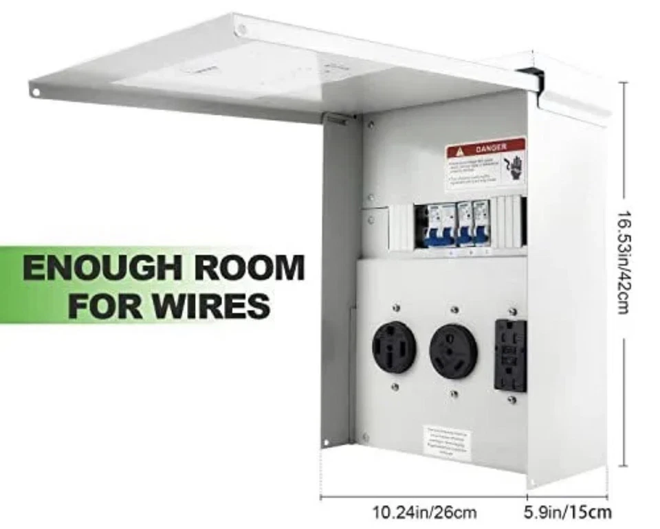 Kinchoix Temporary Power Outlet Panel, RV Electrical Outlet Panel, 20 30 and ... - Image 3 of 4