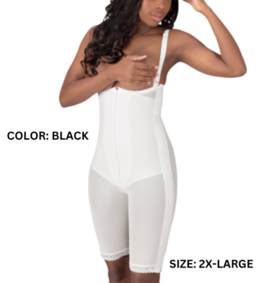 Design Veronique BLACK 2X-LARGE Female Post Surgical Garment Above