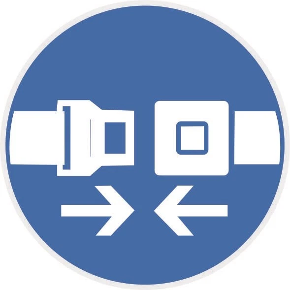 U24 Aufkleber Gebotsschild Sicherheitsgurt benutzen 10 cm Sticker