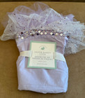 Small Pottery Barn Kids Sequin Lavender Tulle Basket Liner easter 8 x 17.5"