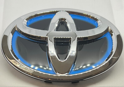 FOR HYBRID TOYOTA PRIUS FRONT GRILLE CHROME BLUE EMBLEM 2010 2011 2012 2013 2014