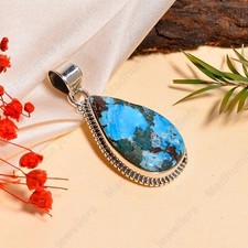 Blue Tibetan Turquoise Gemstone Ring Handmade 925 Sterling Silver Ring For Her