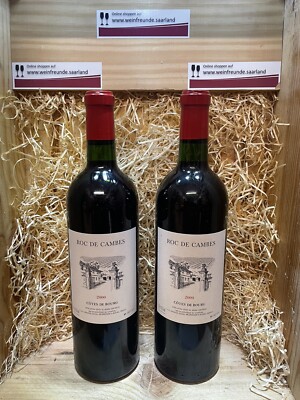 2 Fl. Chateau Roc de Cambes Cotes de Bourg 2000 mit 13,5%voll. und 0,75ltr.
