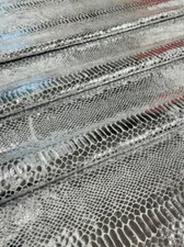 58" Wide Silver foil Snake design on a stretch velvet fabric SOLD BY THE YARD