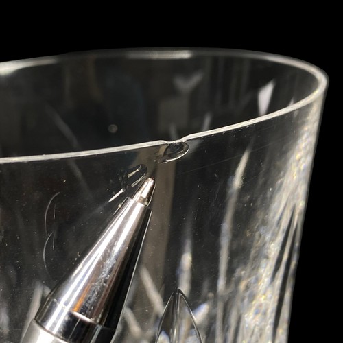 Waterford Kristall Lismore Wasserkelch 6 7/8" hoch 8oz mundgeblasenes Glas KLEINER CHIP - Bild 2 von 6