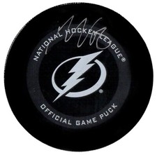 Ondrej Palat autograph signed Official Game puck Tampa Bay Lightning JSA Witness