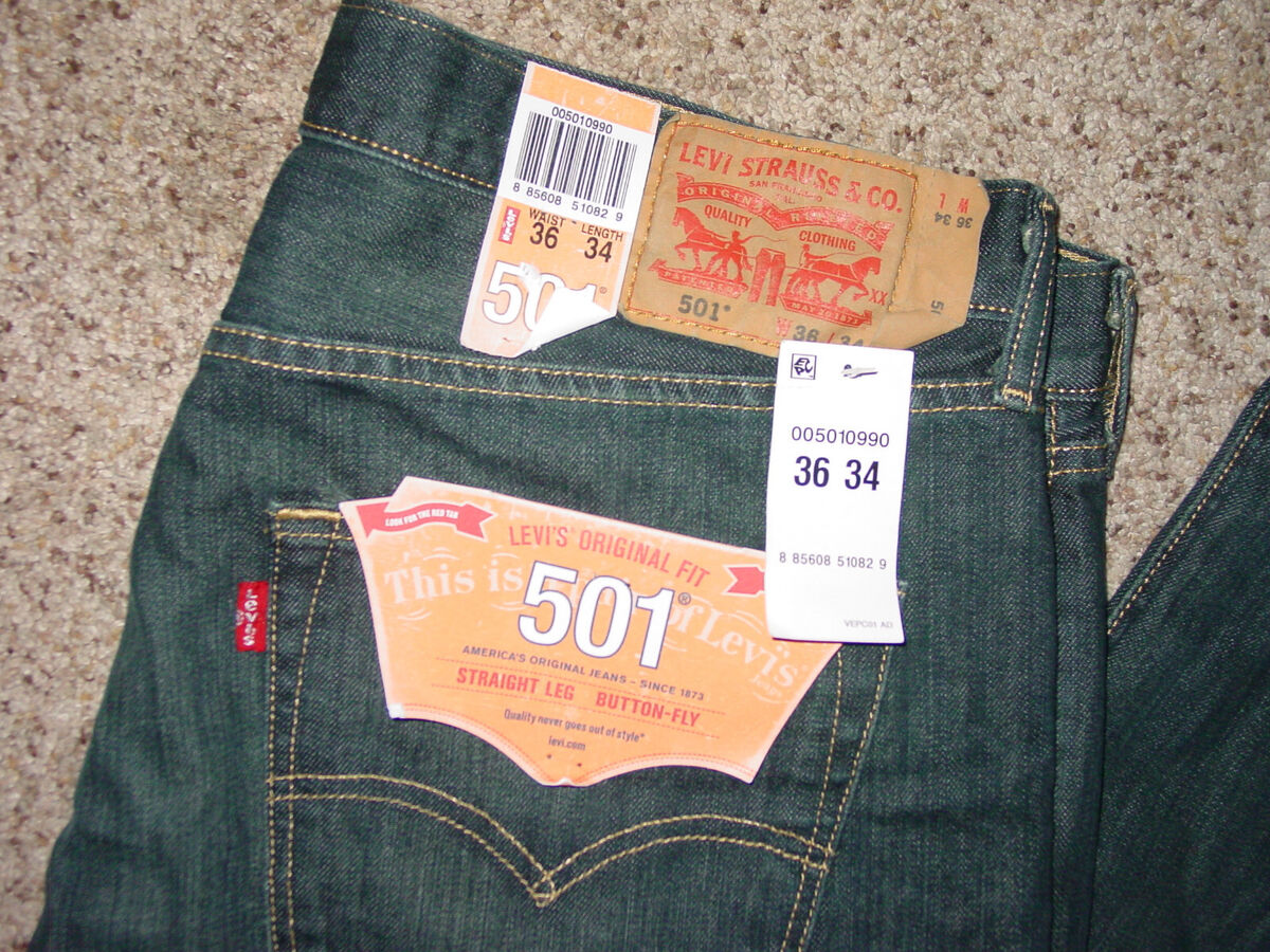 Mens Levi 501 Blue 005010990 Original Straight Leg Jeans Mens Levi 501 Blue 005010990 Original Straight Leg Jeans