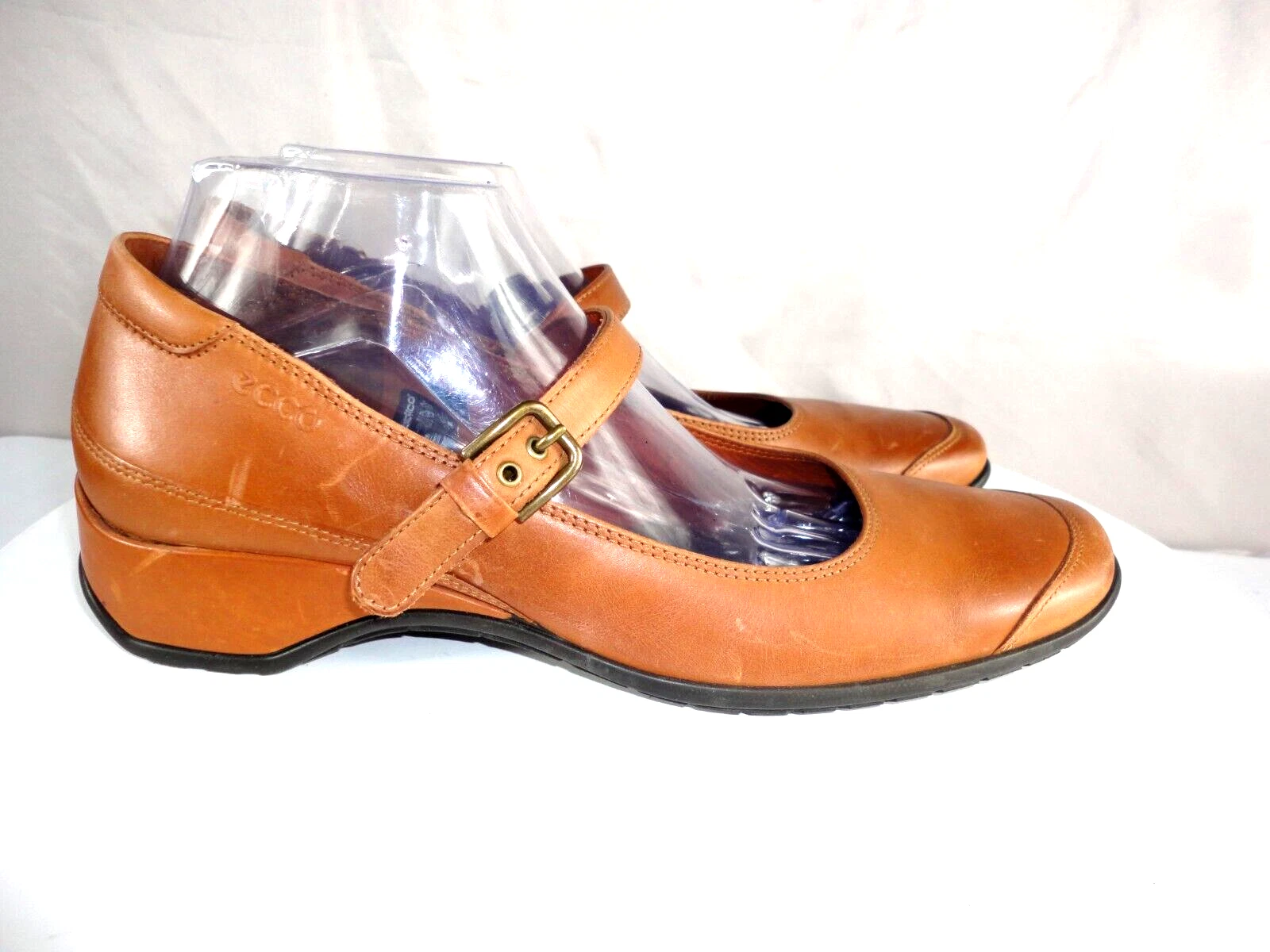 Mocassini in pelle Ecco marrone chiaro Mary Jane pelle donna taglia 11 5