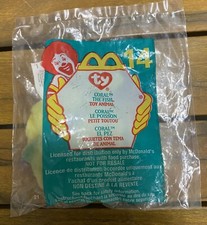 Vintage Coral The Fish Ty Teenie Beanie Babies 1999 McDonald's Happy Meal #14